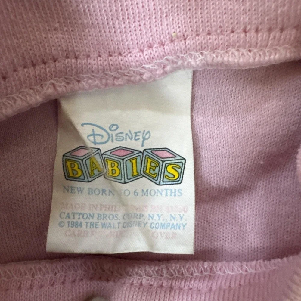 Vintage Mickey & friends Disney Characters Adorable Baby Overalls & Shirt 0-6 Mo